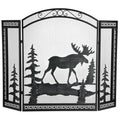 3 Panel Fireplace Screen with Guard Grate C5273