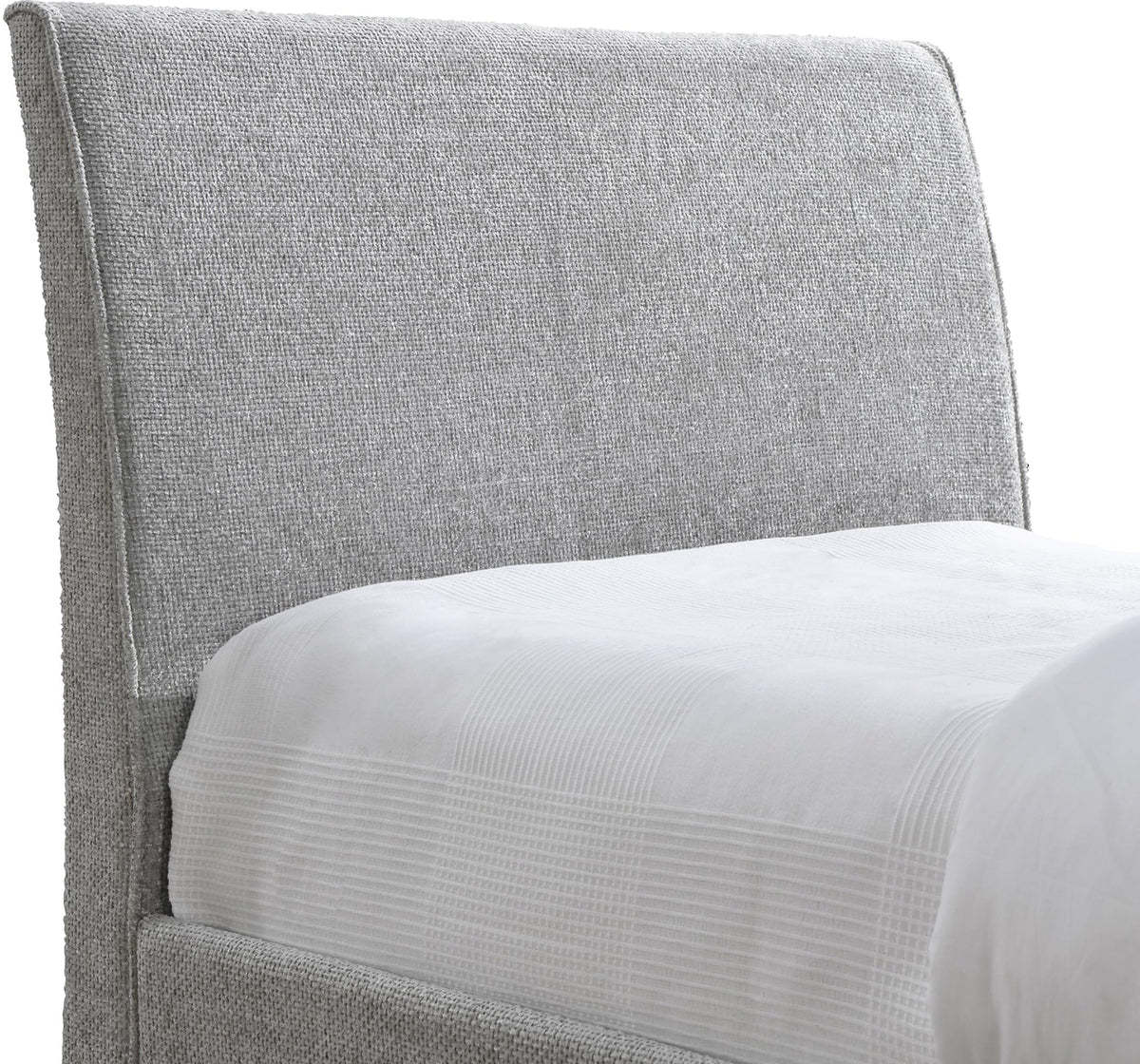 Grey Chenille Twin Trundle Bed D4225