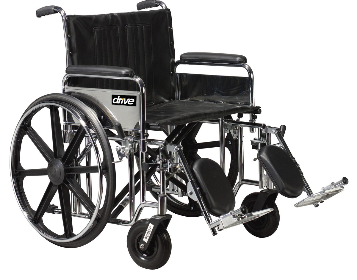 Black 22 Inch Bariatric Wheelchair S4205