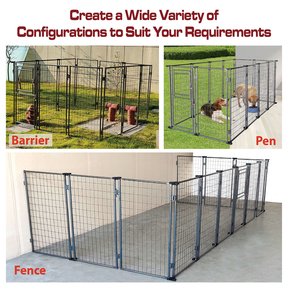 8' x 4' x 5' Outdoor Dog Kennel with Roof Cover S714235